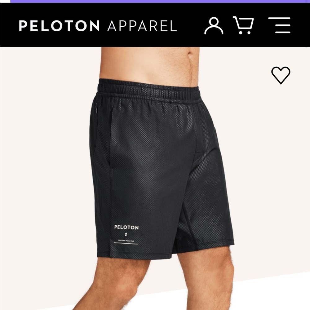 Peloton MENs Short! NWT. Output 8 inch LINED short!